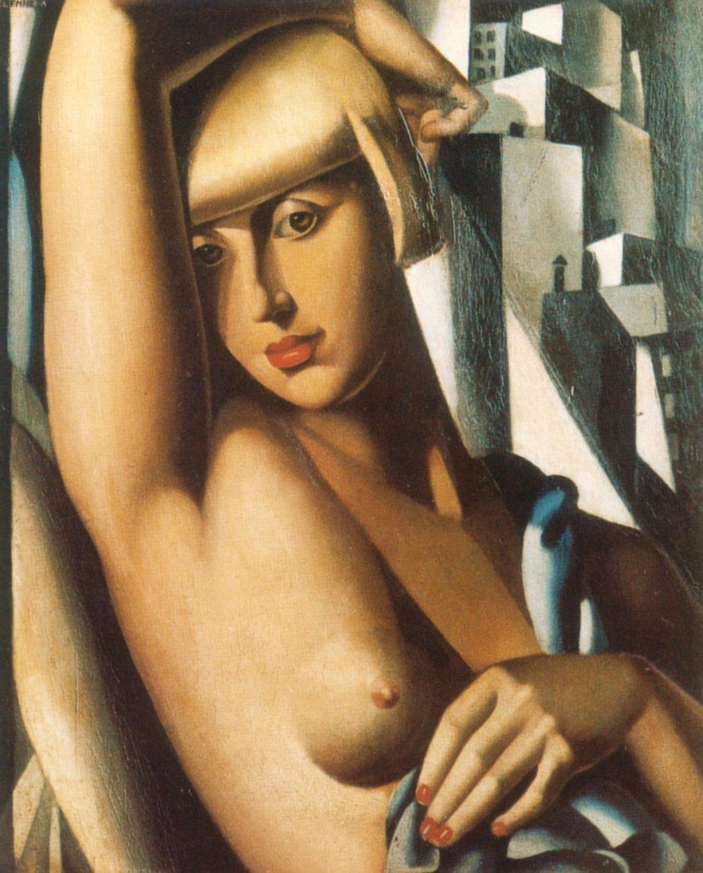 portrait de suzy solidor 1933 contemporain Tamara de Lempicka Peintures à l'huile